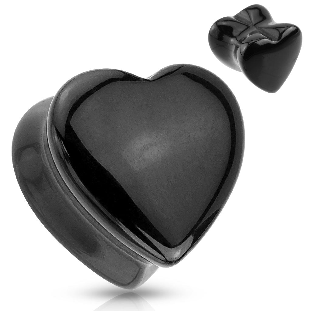 Obsidian Heart Plugs