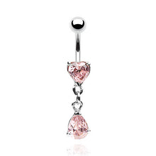 Load image into Gallery viewer, Heart Drop Belly Ring