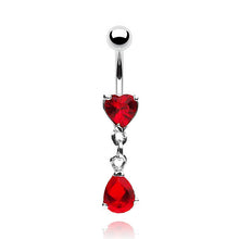 Load image into Gallery viewer, Heart Drop Belly Ring