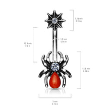 Load image into Gallery viewer, Goth Widow Belly Ring
