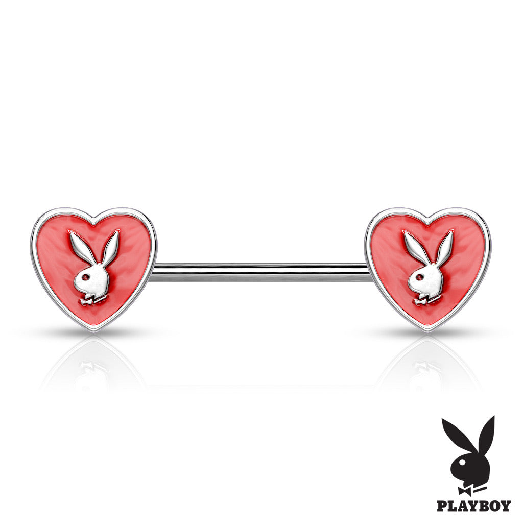 Playboy Love Heart Nipple Barbells