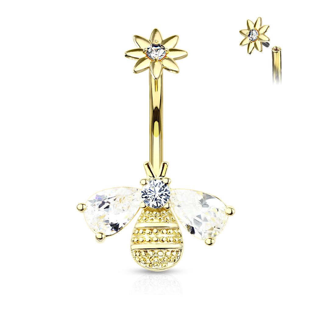 Save the Bees Belly Ring